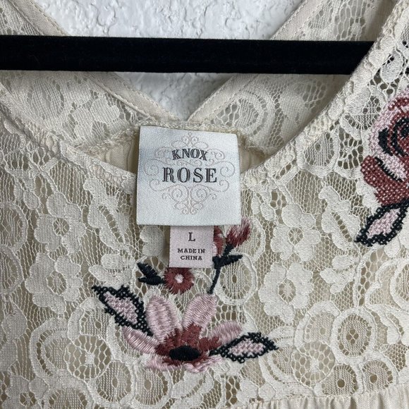 SOLD ON EBAY Knox Rose Lace Boho Blouse Size Large - Picture 8 of 9